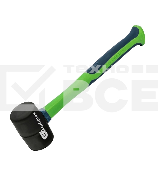 Киянка резиновая Сибртех 225г, черная резина, фибергласовая рукоятка