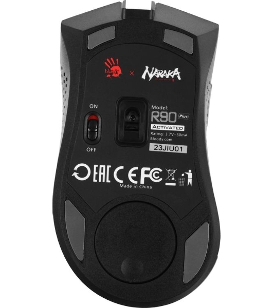 Мышь беспроводная A4Tech Bloody R90 Plus Naraka белый, 5000 dpi, радиоканал, USB, кнопки - 8