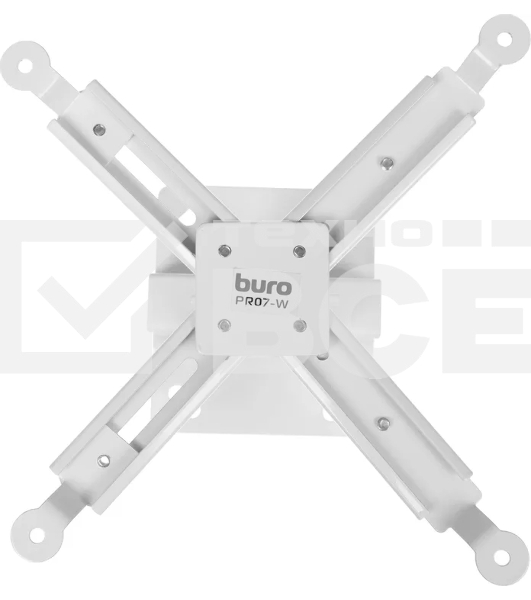 Кронштейн для проектора Buro PR07-W белый макс.12кг потолочный поворот и наклон