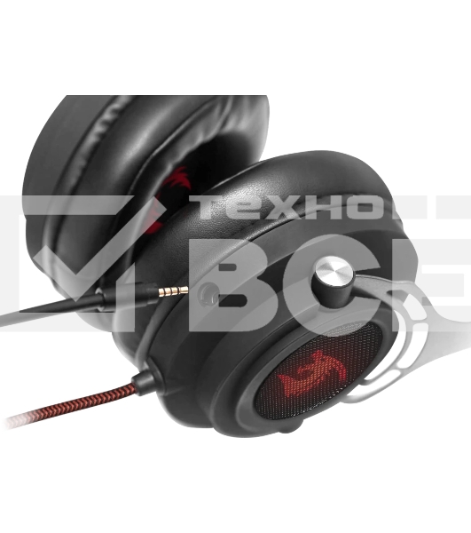 Гарнитура Defender Aspis Pro чёрный, проводная, съёмный микрофон, подсветка