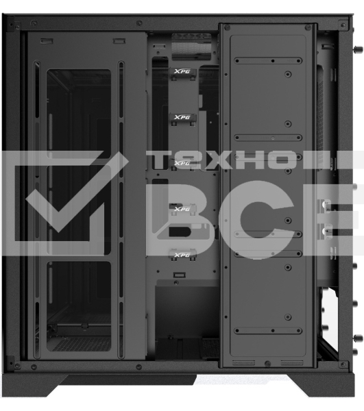 Компьютерный корпус XPG INVADER X BLACK (INVADERXMTWOF-BKCWW) Mid-Tower, Micro-ATX, Mini-ITX, Standard-ATX, USB 3.2 Gen2 Type-A, USB 3.2 Gen2 Type-C
