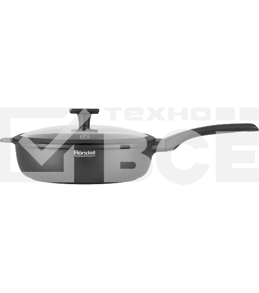 Сотейник Rondell Weiser RDA-1553, 28 см, с крышкой, черный