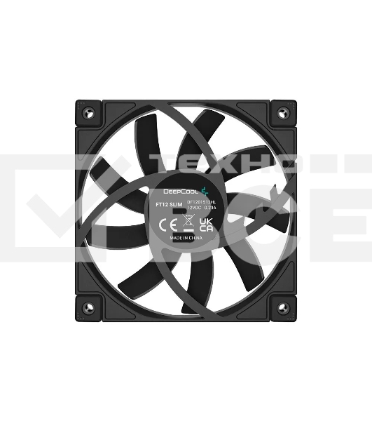 Вентилятор для корпуса DEEPCOOL FT12 SLIM черный, 120 мм, 1850 об/мин, 25.6 дБ, 4 pin