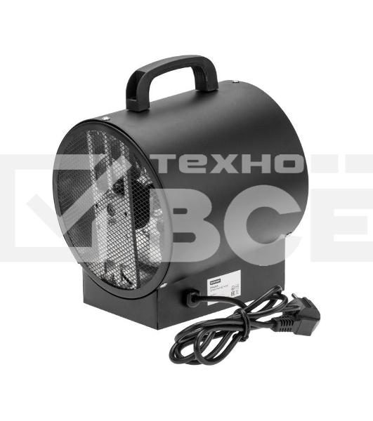 Пушка тепловая электрическая Rexant 60-0036 круглая, прямоугольная подставка, ТЭН, 2кВт