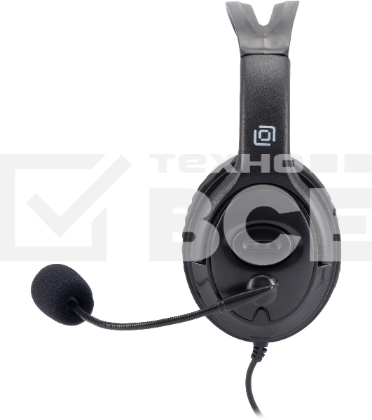 Наушники с микрофоном Oklick HS-M400 черный 1.8м накладные оголовье