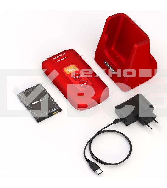 Мобильный телефон Maxvi E5 up красный