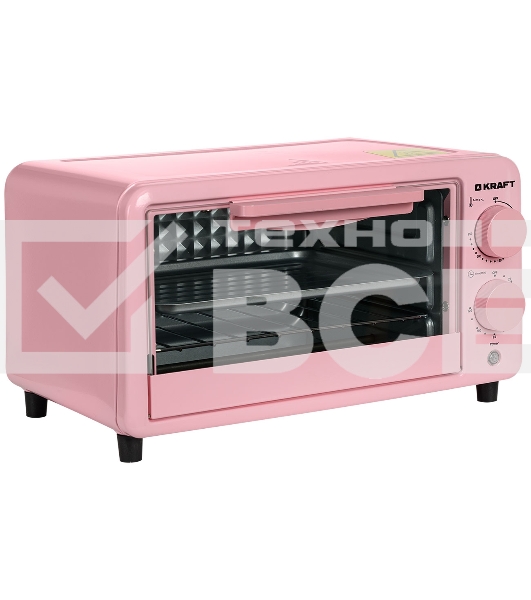 Мини-печь Kraft KFC-MO 90 HP 9 л, 600 Вт, розовый