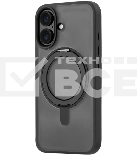 Чехол (клип-кейс) uBear для Apple iPhone 16 Clip 360 with MagSafe черный (CS437BL61RG-I24M)