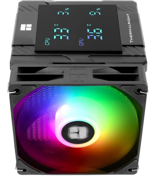 Устройство охлаждения(кулер) Thermalright Peerless Assassin 120 Digital ARGb Soc-AM5/AM4/1200/1700/1851 черный 4-pin 25.6dB Al+Cu LCD Ret (PA120-DIGITAL-BL-ARGb)