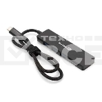 Док-станция 4-в-1 ExeGate DUB-2213C/CR (кабель-адаптер USB Type-C --> 2xUSB2.0+ 1xUSB3.0+Card Reader, Plug&Play, черный), фото 1