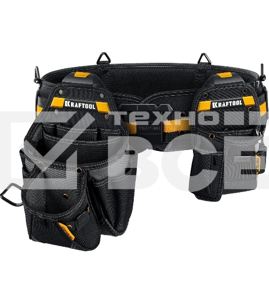 Набор KRAFTOOL KBS-3 в комплекте: пояс монтажника, большая сумка, малая сумка, пояс монтажника (38762)