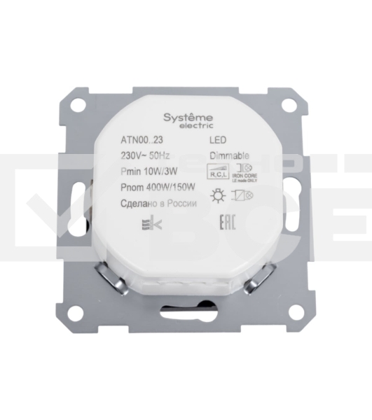 Светорегулятор (диммер) SE AtlasDesign карбон, повор-нажим, LED, RC, 400 Вт, мех.