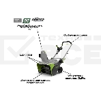 Снегоуборщик аккумуляторный GreenWorks GD82, 56 см, 82V, бесщеточный, без АКБ и ЗУ (2602507), фото10