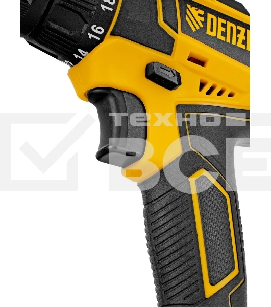 Дрель-шуруповерт Denzel CDL-18-0, Аккумуляторная, 18В, Без АКБ и ЗУ