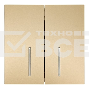 Выключатель LEZARD 704-3688-112QC 2-кл. с индик. СП ZIMA IP20 10А безвинт. зажим, зол.