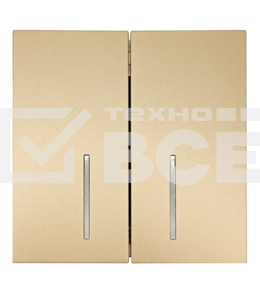 Выключатель LEZARD 704-3688-112QC 2-кл. с индик. СП ZIMA IP20 10А безвинт. зажим, зол.