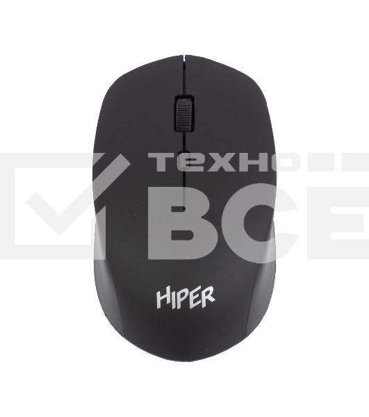 Мышь беспроводная HIPER HOMW-091 черный, 1600 dpi, радиоканал, USB, кнопки - 4