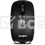 Мышь беспроводная SVEN RX-260W черный, 1600 dpi, радиоканал, USB, кнопки - 4, фото3