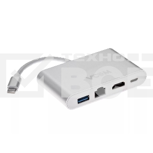 Кабель-адаптер USB3.1 Type-CM-->HDMI+USB3.0+RJ45+PD charging  VCOM <CU455> Кабель-адаптер USB3.1 Type-CM-->HDMI+USB3.0+RJ45+PD charging  VCOM <CU455>