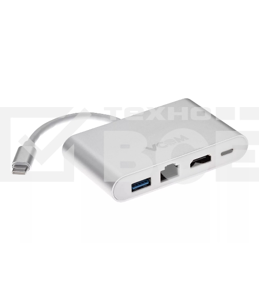 Кабель-адаптер USB3.1 Type-CM-->HDMI+USB3.0+RJ45+PD charging  VCOM <CU455> Кабель-адаптер USB3.1 Type-CM-->HDMI+USB3.0+RJ45+PD charging  VCOM <CU455>
