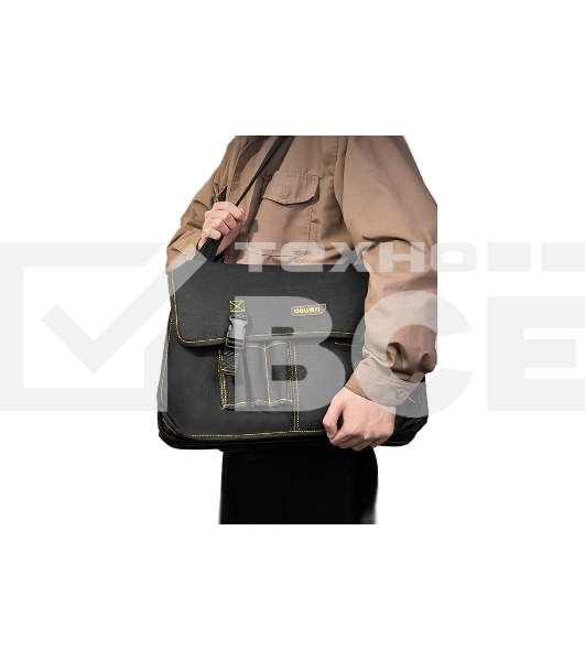 Сумка-портфель для инструментов Deli DL-P8 450 x 150 x 290мм, 8 карманов, плечевой ремень, ткань Оксфорд