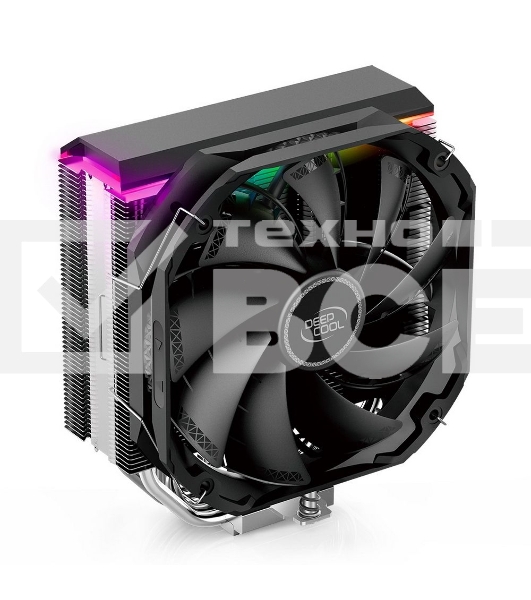 Кулер для процессора DEEPCOOL AS500 черный, 140 мм, алюминий/медь, 1200 об/мин, 26 дБ, 4 pin, 220 Вт, 164 мм
