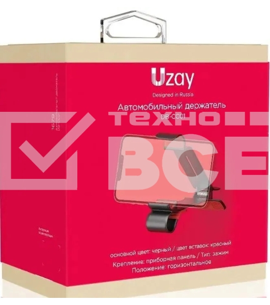 Держатель для смартфонов Uzay UZ-DB-CC01-BK, черный