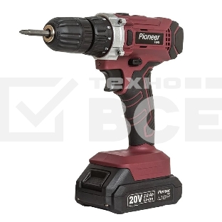 Дрель-шуруповерт Pioneer CD-M2012C USP, Аккумуляторная, 20В, 2 АКБ, Кейс