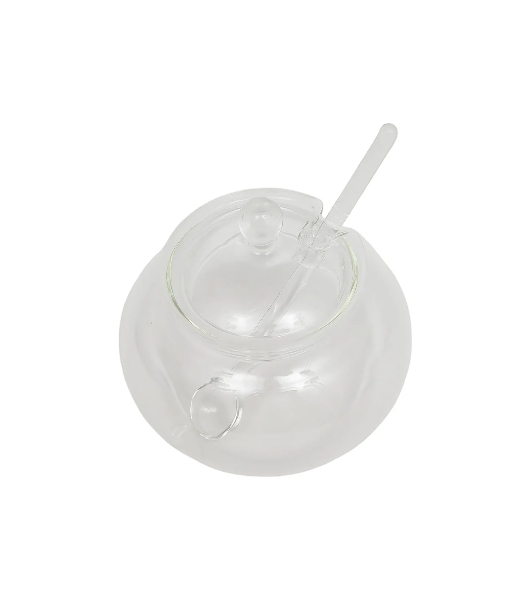 Сахарница стеклянная 350 мл Mallony DOLCE, со стеклянной ложечкой