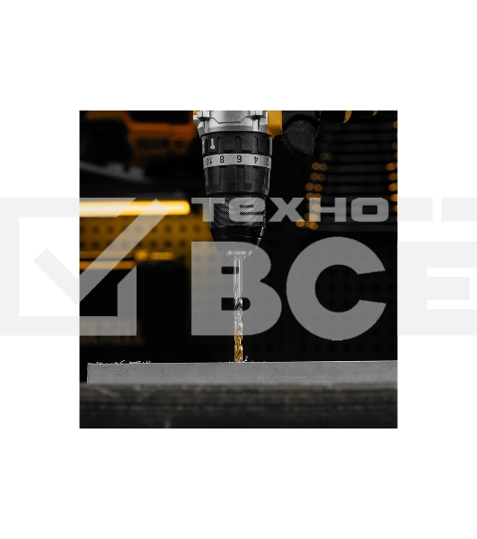 Сверло спиральное по металлу Denzel 6,5 x 100 мм, Р6М5, Golden Tip