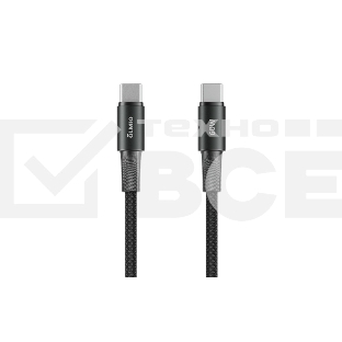 Кабель OLMIO MASTER, Type-C - Type-C, 60W 3A, 1.2м, тканевая оплетка, черный