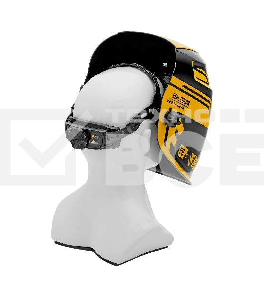 Щиток защитный лицевой (маска сварщика) Denzel F9, см. окно 100x60, Real Color, DIN 4-8/9-13