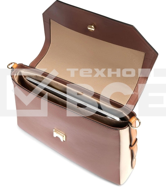 Сумка женская Piquadro Circle BD6777W92/MBE коричневая/бежевая натур.кожа