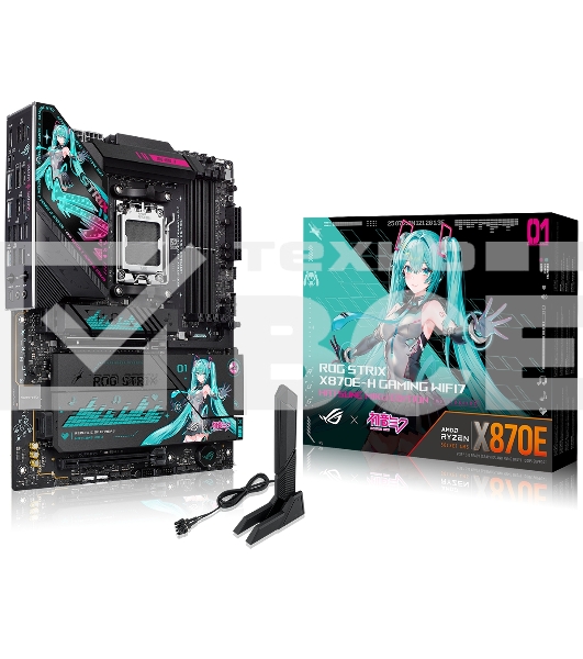 Материнская плата ASUS ROG STRIX X870E-H GAMING MIKU AM5 ATX 4xDDR5 2xPCIEx16 4xM.2 3xUSB-C HDMI 5GLAN Wi-Fi 7 