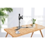 Настольная подставка для одного монитора 14'-32', VESA 75x75, 100x100, макс. нагрузка 10 кг, наклон -30°/+30°, поворот -90°/+90°, вращение 360°, черный, фото4