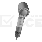 Фен Deerma DEM-CF51W темно-серый, 1400 Вт, компактный, ионизация, фото3