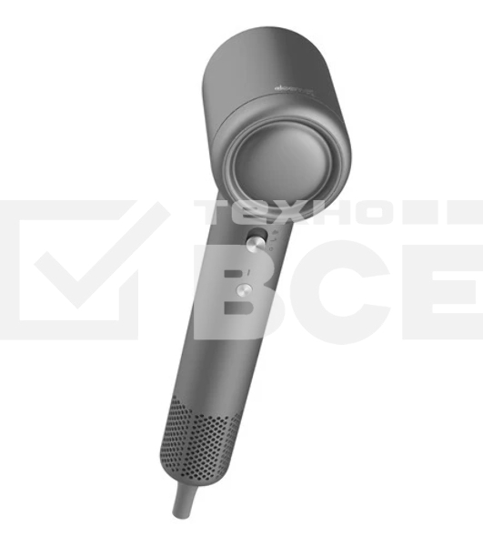 Фен Deerma DEM-CF51W темно-серый, 1400 Вт, компактный, ионизация