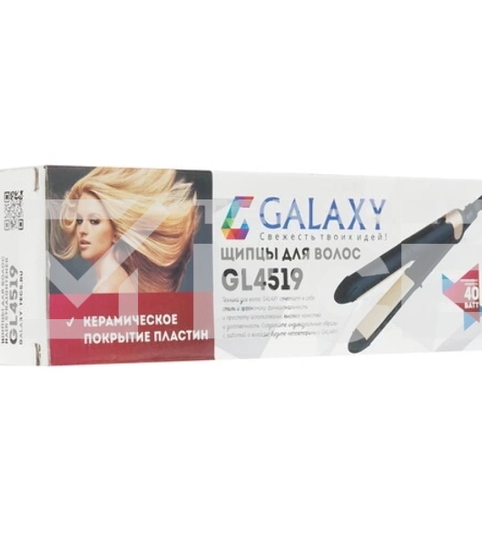 Выпрямитель для волос Galaxy Line GL 4519 черный/золотистый, 24 мм, 180 °C, 1 режим