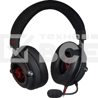 Гарнитура Defender Aspis Pro чёрный, проводная, съёмный микрофон, подсветка