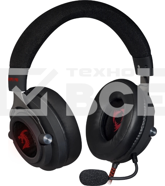 Гарнитура Defender Aspis Pro чёрный, проводная, съёмный микрофон, подсветка