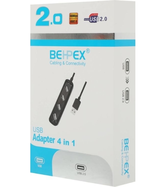 USB-концентратор Behpex BPH-1729, USB 2.0, USB 4 порта, USB