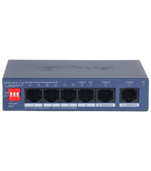 Коммутатор Dahua DH-CS4006-4ET2GT-36, 2×1 Гбит/с, управляемый