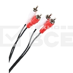 Кабель соединительный 2xRCA (M) - 2xRCA (M) черный 2m, Telecom <TAV7158-2M>, фото 1