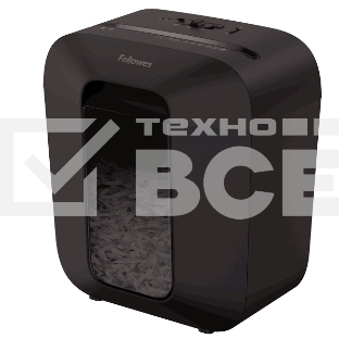 Шредер Fellowes PowerShred LX25 черный (секр.P-4)/перекрестный/6лист./11.5лтр./скрепки/скобы/пл.карты