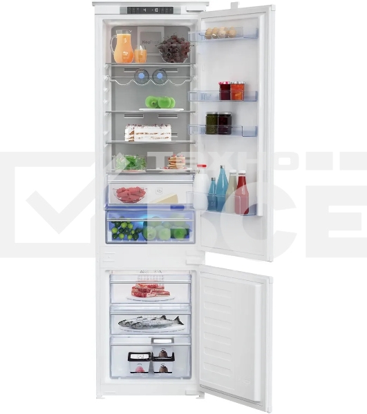Встраиваемый холодильник Beko Diffusion BCNA306E2S двухкамерный белый