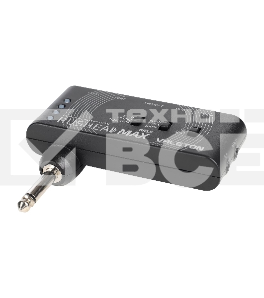 Компактный басгитарный усилитель-эмулятор Rushead Max Bass Valeton [RH-101] 5 регулировок для управл.модели clean,overdrive and distortion,эффекты:chorus, tremolo,flanger,reverb,delay,вход Aux, время работы от встроенн.аккумулятора 5 час. зарядка по USB
