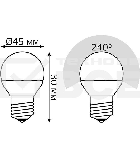 Лампа светодиодная Gauss Led Globe-dim E27 7Вт 4100К диммируемая