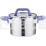 Кастрюля LARA LR02-251 Лаванда 2 л с крышкой, 16 см, нержавеющая сталь, фото 1