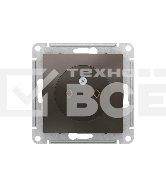 Механизм розетки 1-м СП AtlasDesign без заземл. 16А мокко SchE ATN000641