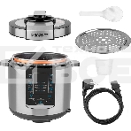 Скороварка-мультиварка электрическая Endever Vita-134, стальной, мощность 1200 Вт, емкость 6л, 20 авторежимов работы, книга рецептов, 2 шт/уп., фото4